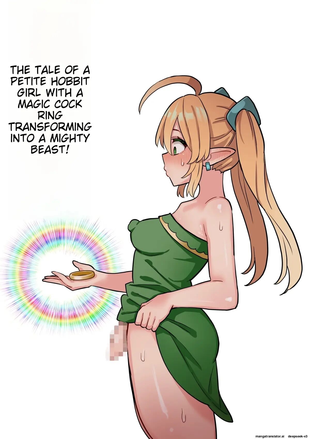 Cumming With A Big Dick Feels Really Good! A Story About A Short Futanari Hobbit Girl With An Uncircumcised Dick Turning Into A Sex Monster Because Of A Cock Ring! Chapter 1000 Page 1